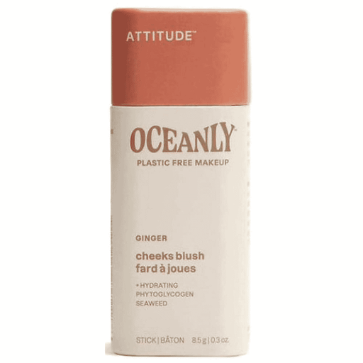 ATTITUDE Oceanly Ginger Cheeks Blush Stick 8.5g featuring a natural blush color in a sleek makeup stick form.