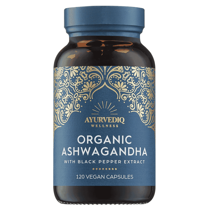 Ayurvediq Wellness Organic Ashwagandha with Black Pepper Extract 120s