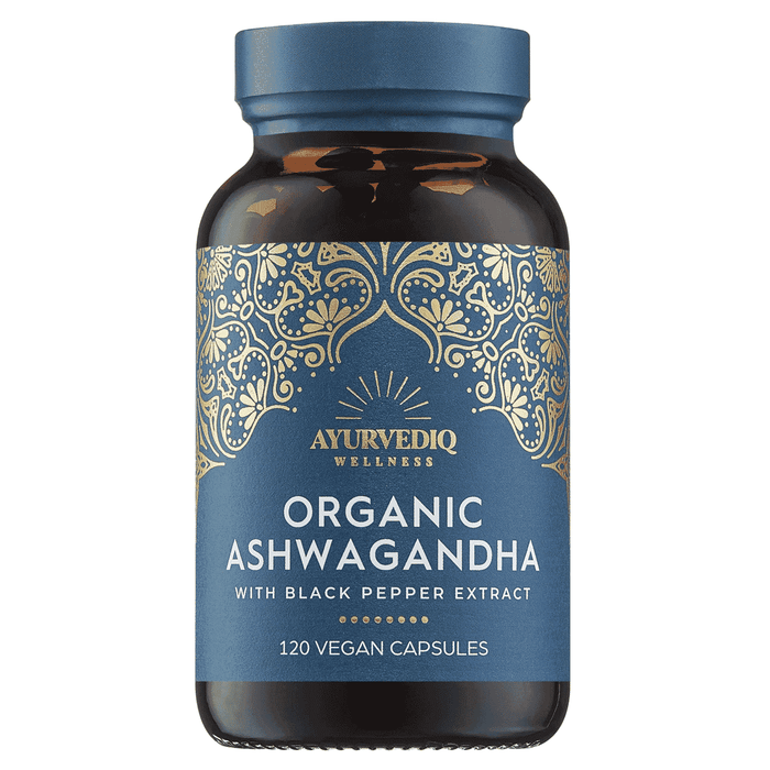 Ayurvediq Wellness Organic Ashwagandha with Black Pepper Extract 120s