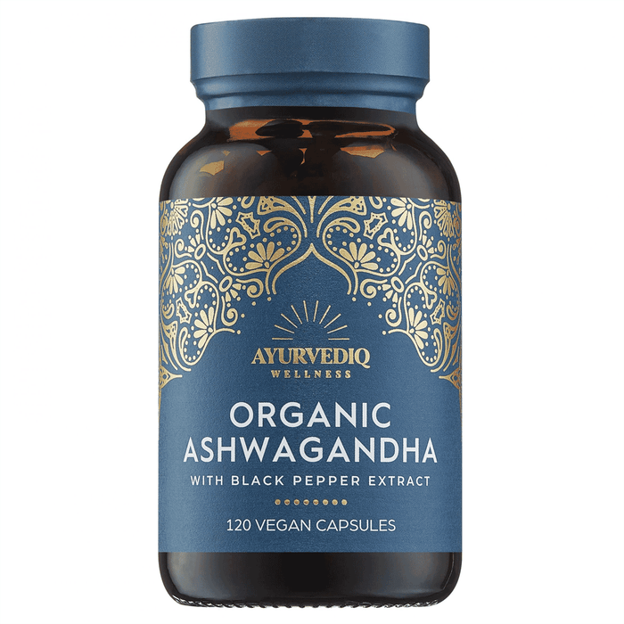 Ayurvediq Wellness Organic Ashwagandha with Black Pepper Extract 120s