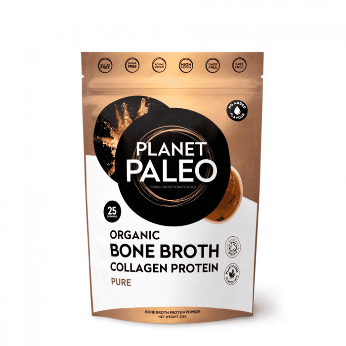 Planet Paleo Organic Bone Broth Collagen Protein Pure (Unflavoured) 225g