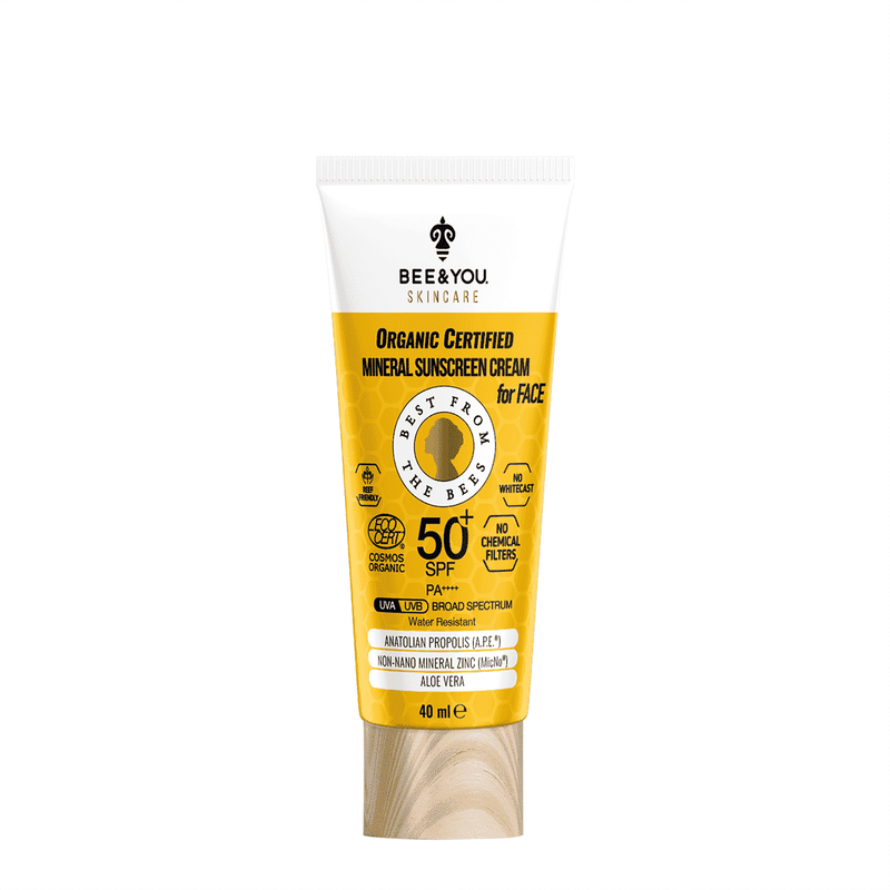 Organic Certified Mineral Sunscreen Cream For Face 50+ SPF 40ml