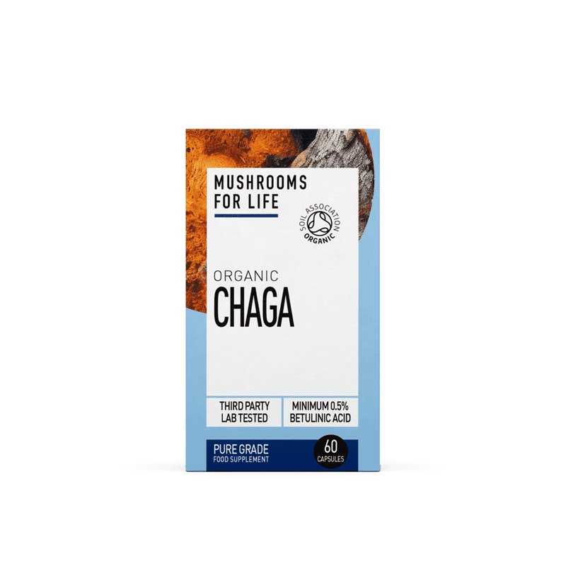 Mushrooms For Life Organic Chaga 60's Capsules