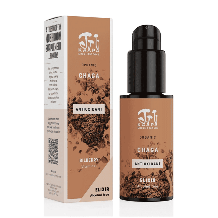 Kaapa Mushrooms Organic Chaga Antioxidant Elixir Alcohol Free 50ml