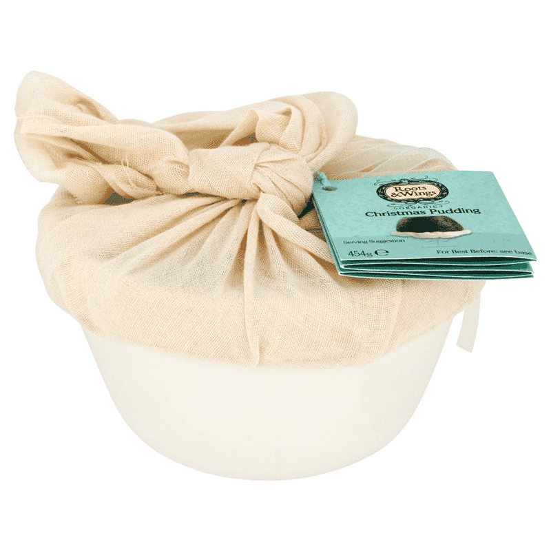 Roots & Wings Organic Christmas Pudding in Ceramic Bowl 454g - Dennis the Chemist