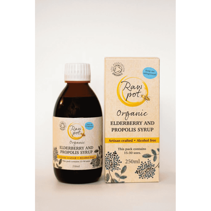 Raw Pot Organic Elderberry and Propolis Syrup 250ml - Dennis the Chemist