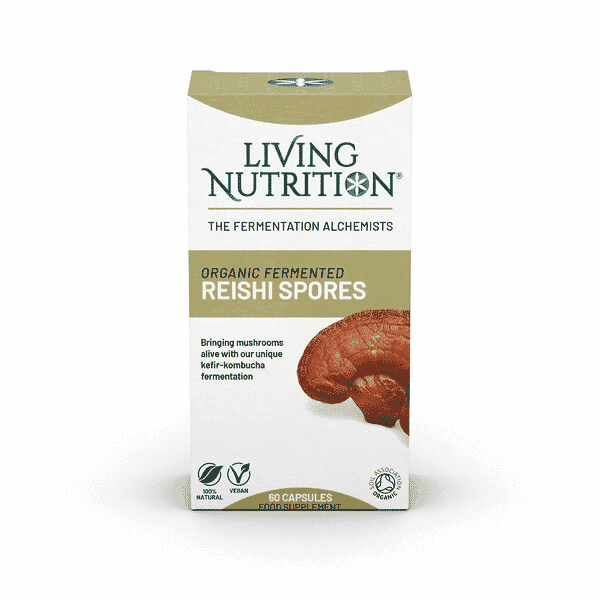 Living Nutrition Organic Fermented Reishi Spores 60s