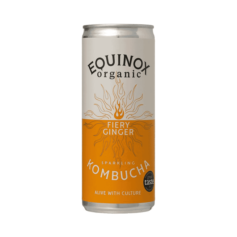 Equinox Kombucha Organic Fiery Ginger Sparkling Kombucha 12x250ml CASE
