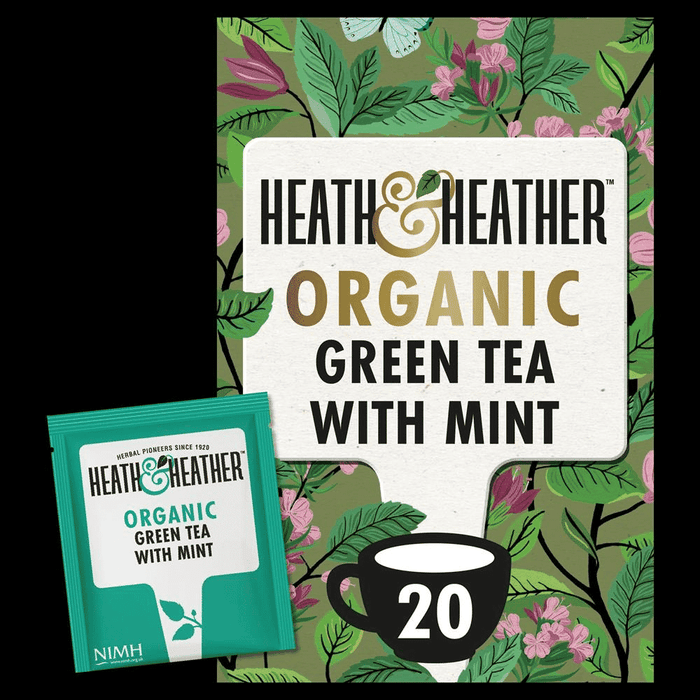 Heath and Heather Organic Green Tea with Mint 20s