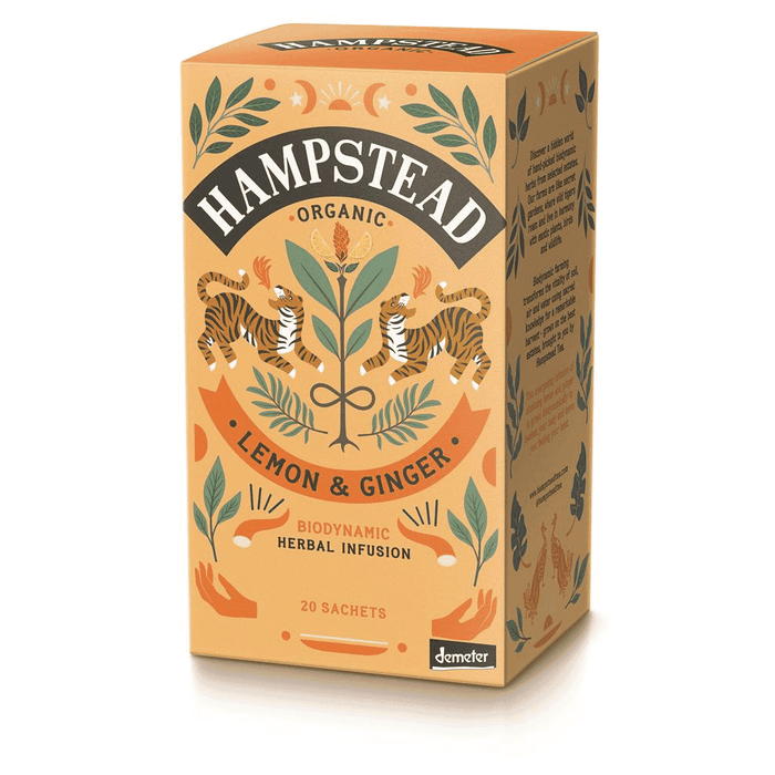 Hampstead Tea Organic Lemon & Ginger Herbal Infusion 20s - Dennis the Chemist