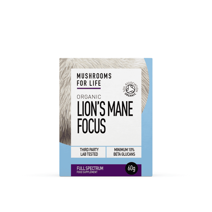 Mushrooms For Life Organic Lion's Mane Focus 60g Powder - Dennis the Chemist