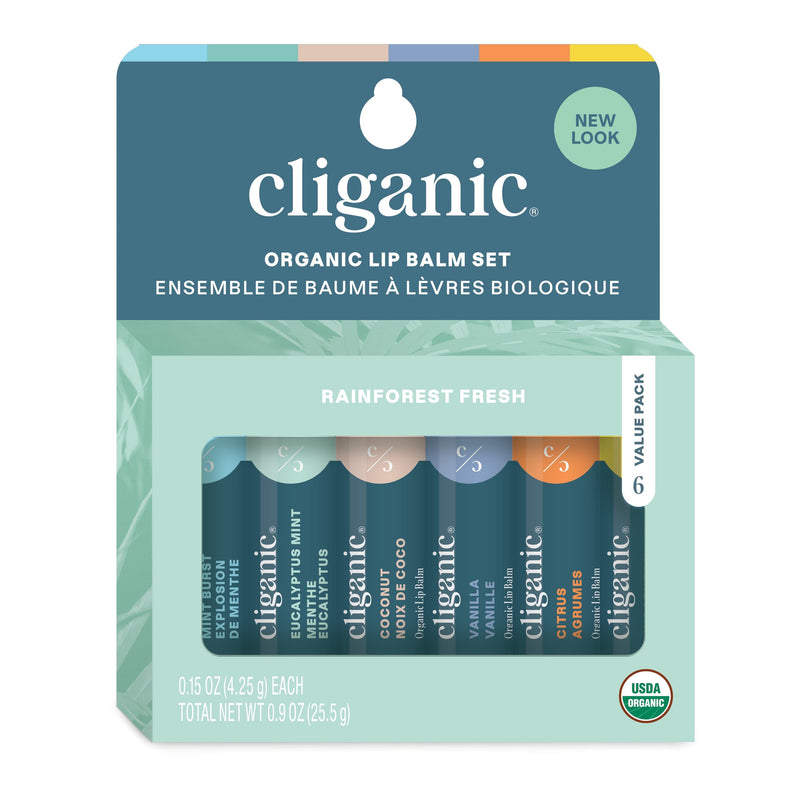 Organic Lip Balm Set Rainforest Fresh 6x4.25g