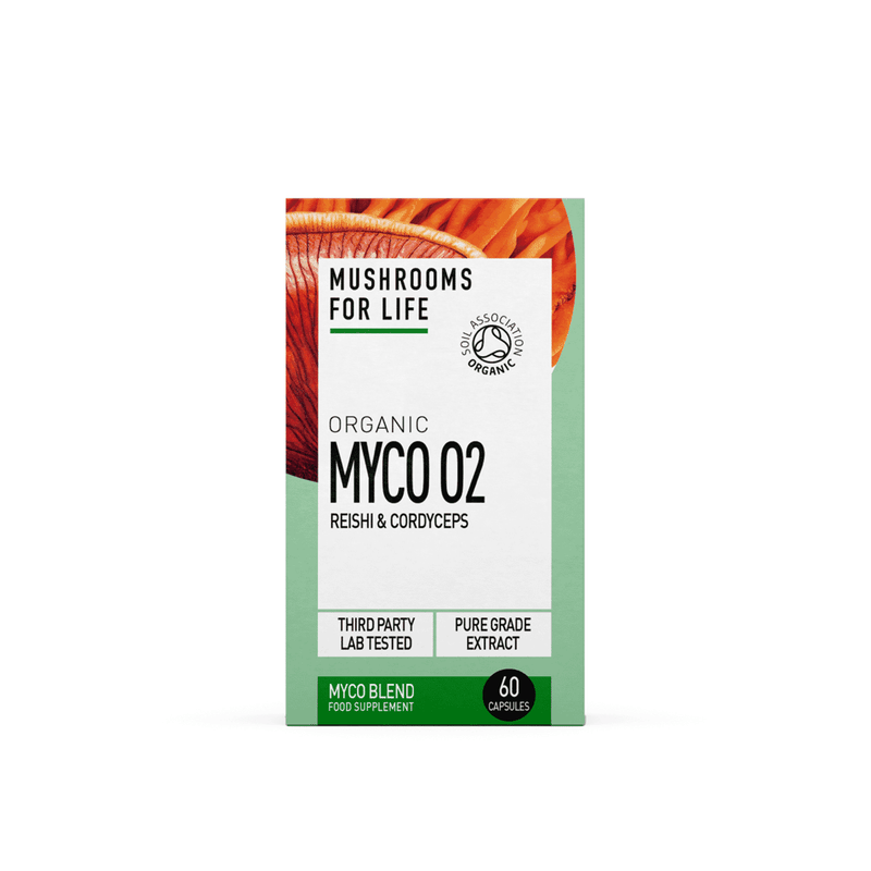 Mushrooms For Life Organic Myco O2 Reishi & Cordyceps 60s