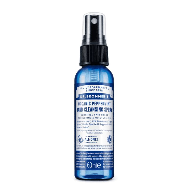 Dr Bronner's Magic Soaps Organic Peppermint Hand Cleansing Spray 60ml