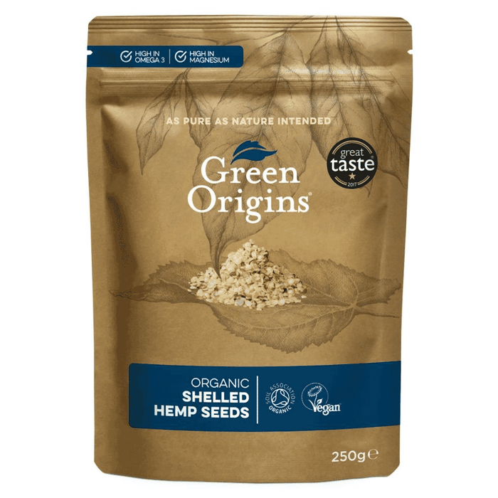 Green Origins Organic Shelled Hemp Seeds 250g