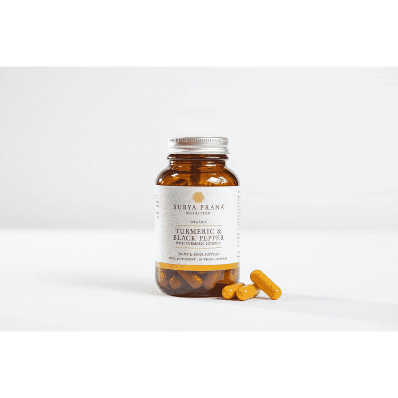Surya Prana Nutrition Organic Turmeric & Black Pepper with Turmeric Extract 60s