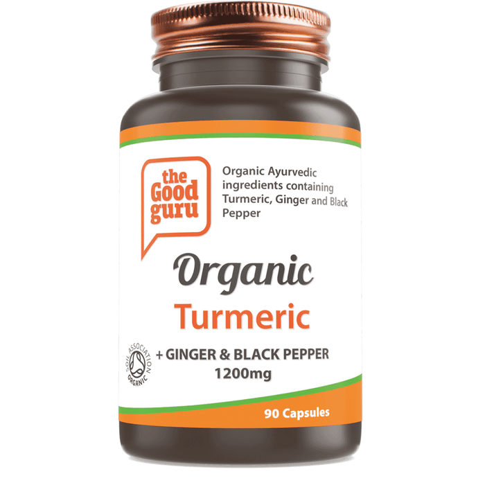 the Good guru Organic Turmeric + Ginger & Black Pepper 90s