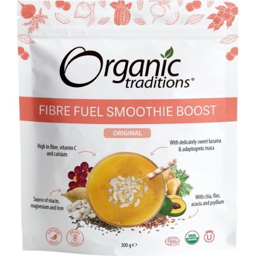 Organic Traditions Fibre Fuel Smoothie Boost Original 300g - Dennis the Chemist