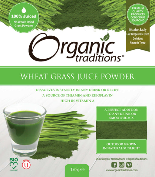 Organic Traditions Wheat Grass Juice Powder 150g - Dennis the Chemist