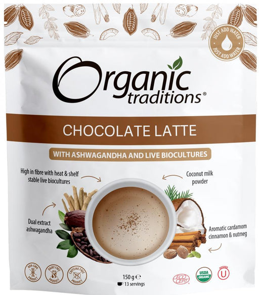 Organic Traditions Chocolate Latte 150g - Dennis the Chemist