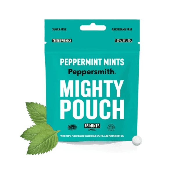 Peppersmith Peppermint Mints Mighty Pouch 6 x 85s CASE - Dennis the Chemist