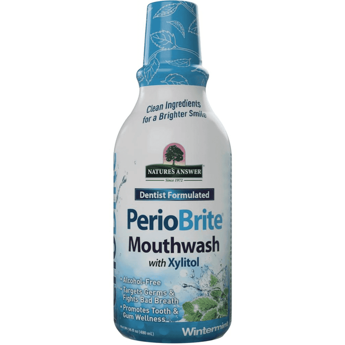 Nature's Answer PerioBrite Natural Mouthwash Wintermint 480ml - Dennis the Chemist