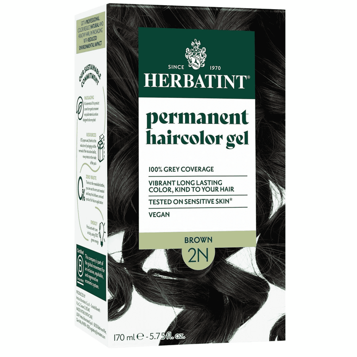 Herbatint Permanent Hair Color Gel 2N Brown 170ml