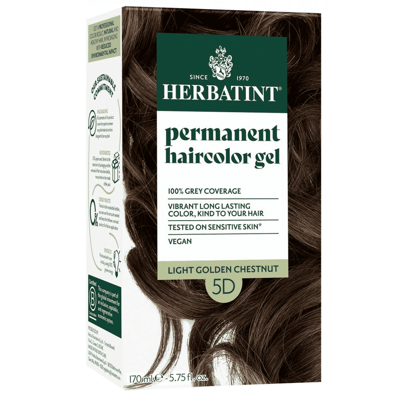 Herbatint Permanent Hair Color Gel 5D Light Golden Chestnut 170ml