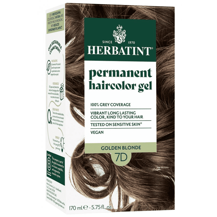 Herbatint Permanent Hair Color Gel 7D Golden Blonde 170ml