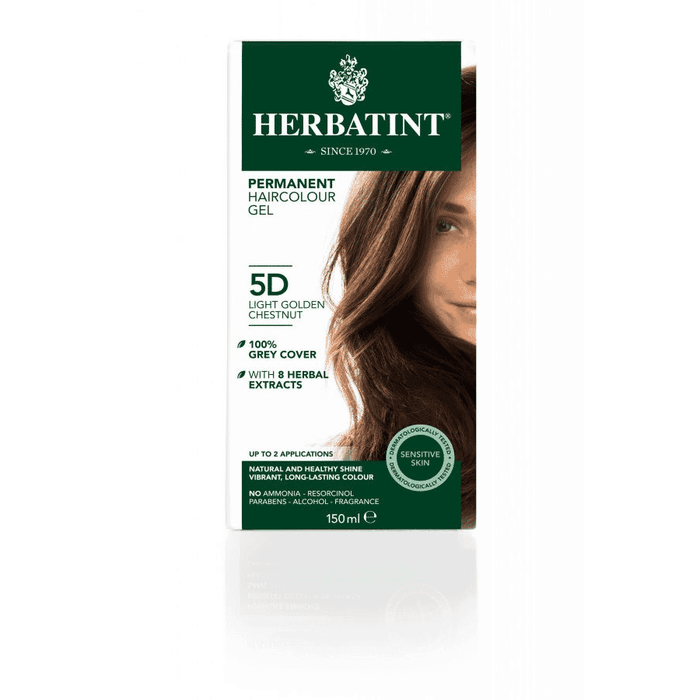 Herbatint Permanent Hair Colour Gel 5D Light Golden Chestnut 150ml