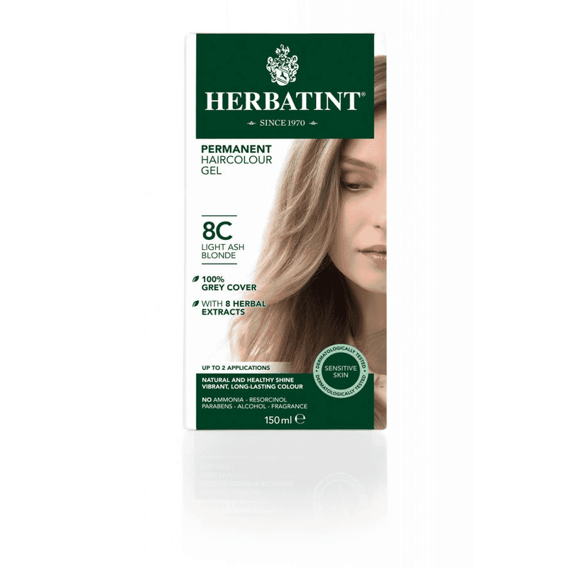 Herbatint Permanent Hair Colour Gel 8C Light Ash Blonde 150ml