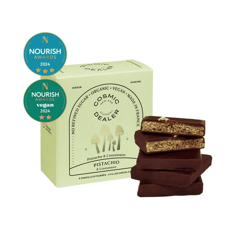 Cosmic Dealer Pistachio & Lion's Mane Box 4 Chocolates