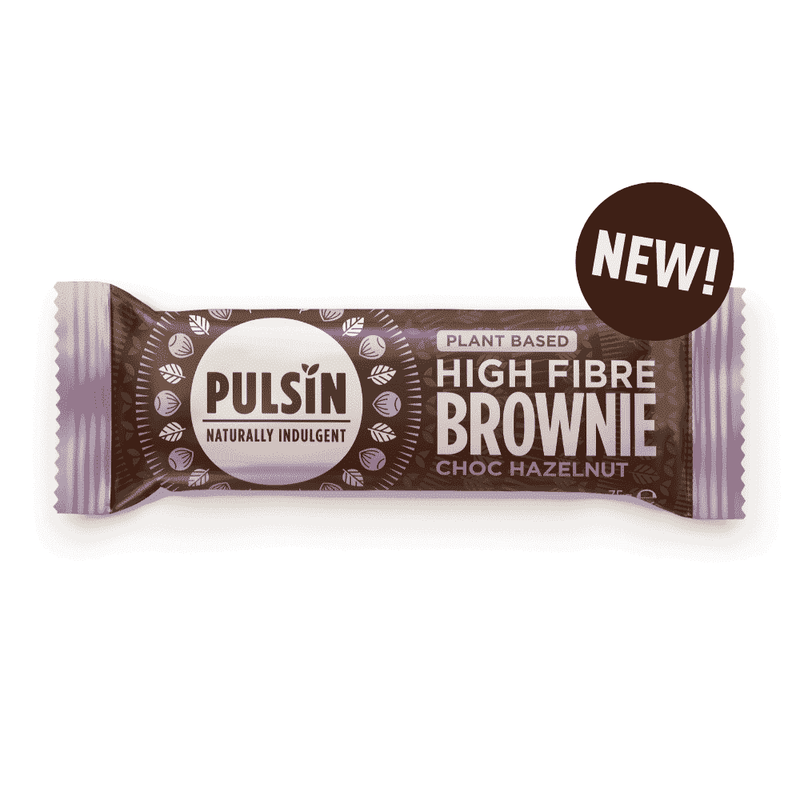 Pulsin Plant Based High Fibre Brownie Hazelnut Choc Chip 35g SINGLE
