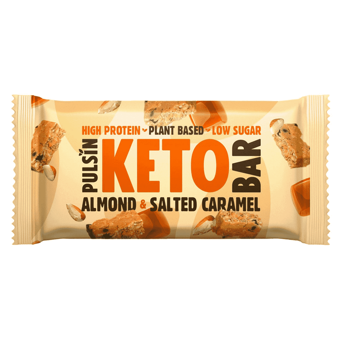Pulsin Plant Based Keto Bar Almond & Salted Caramel 18 x 50g CASE