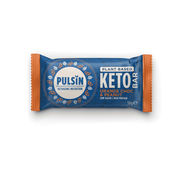 Pulsin Plant Based Keto Bar Choc Orange & Peanut 18 x 50g CASE