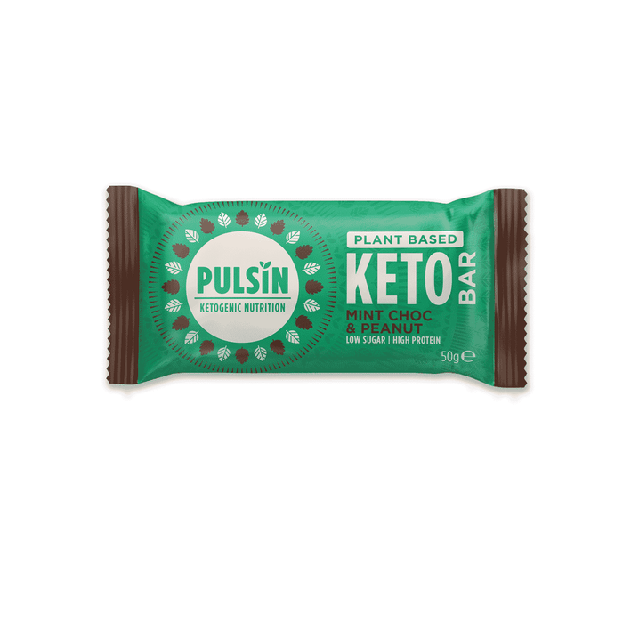 Pulsin Plant Based Keto Bar Mint Choc & Peanut 18 x 50g CASE