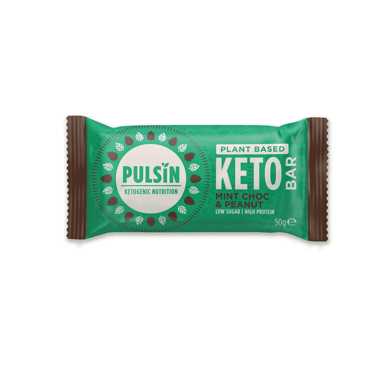 Pulsin Plant Based Keto Bar Mint Choc & Peanut 18 x 50g CASE