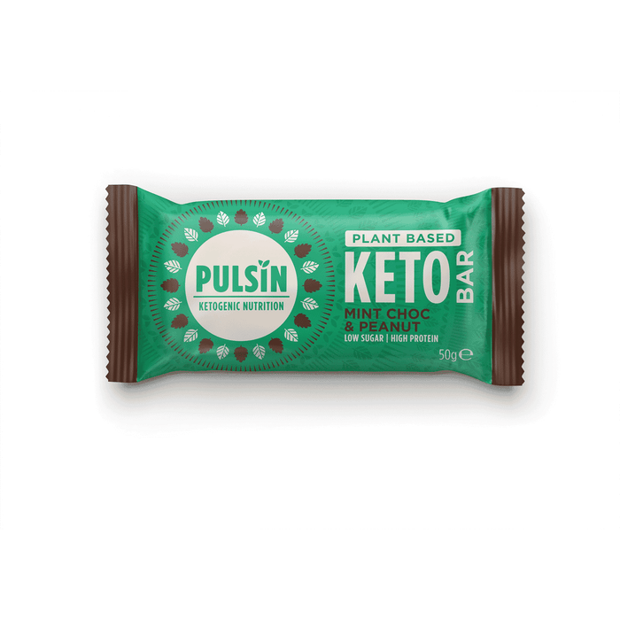 Pulsin Plant Based Keto Bar Mint Choc & Peanut 50g SINGLE