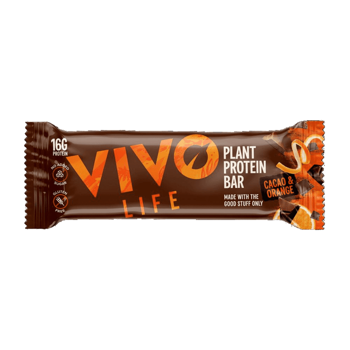 Vivo Life Plant Protein Bar Cacao & Orange 65g x12 CASE