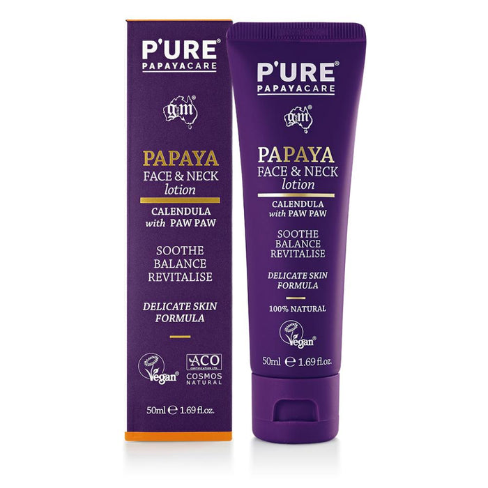 P'URE Papayacare Papaya Face & Neck Lotion 50ml - Dennis the Chemist