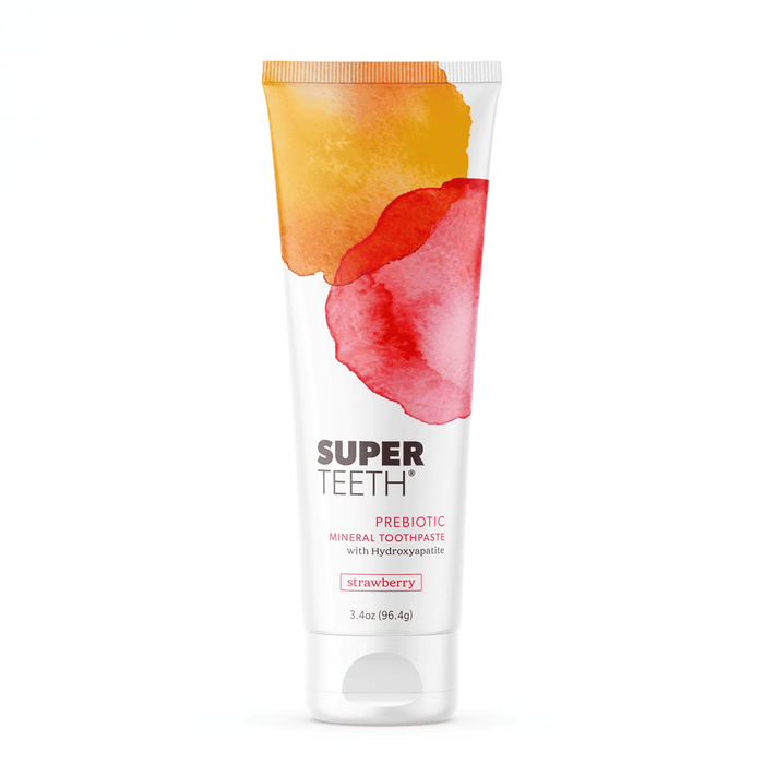 Superteeth Prebiotic Mineral Toothpaste with Hydroxyapatite Strawberry 3.4oz