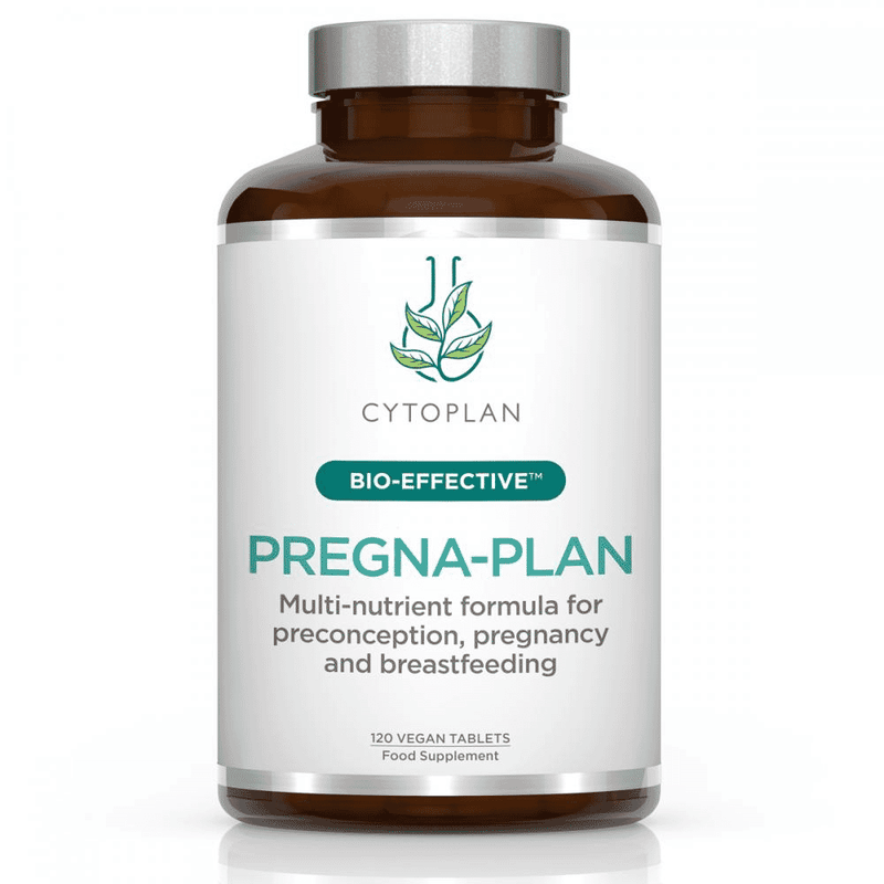 Cytoplan Pregna-Plan 120s prenatal supplement bottle and packaging
