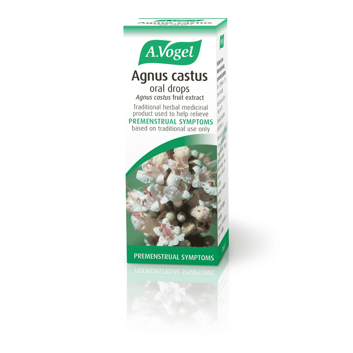 A Vogel BioForce Premenstrual Relief 50ml bottle, herbal supplement for hormonal balance and menstrual discomfort.
