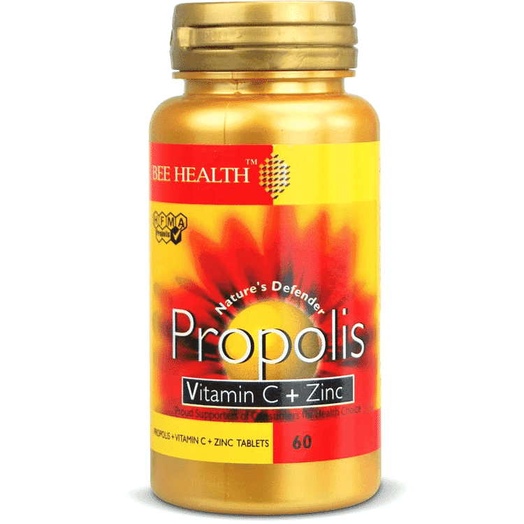 Bee Health Propolis Vitamin C + Zinc Tablets 60s