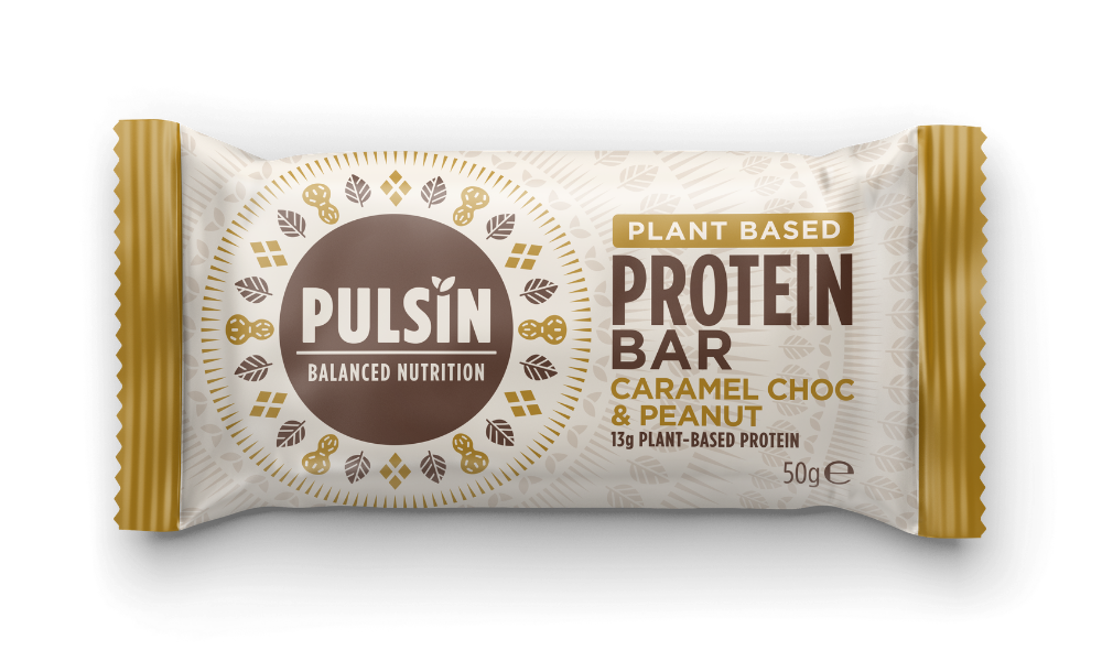 Pulsin Plant Based Protein Bar Caramel Choc & Peanut 50g SINGLE