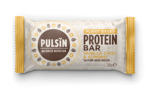 Pulsin Plant Based Protein Bar Vanilla Choc & Almond 50g SINGLE - Dennis the Chemist
