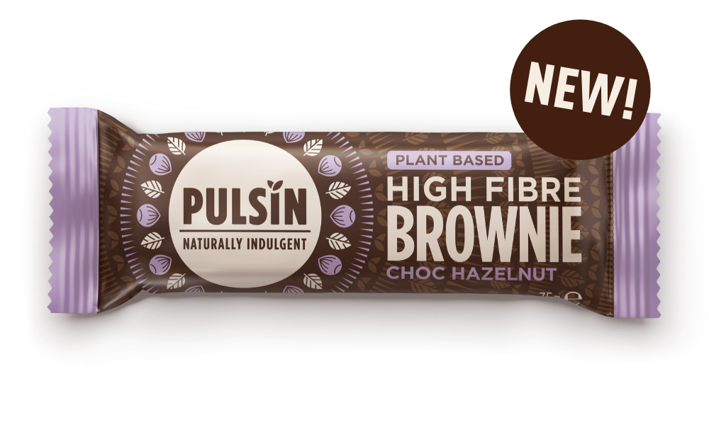 Pulsin Plant Based High Fibre Brownie Choc Hazelnut 35g SINGLE