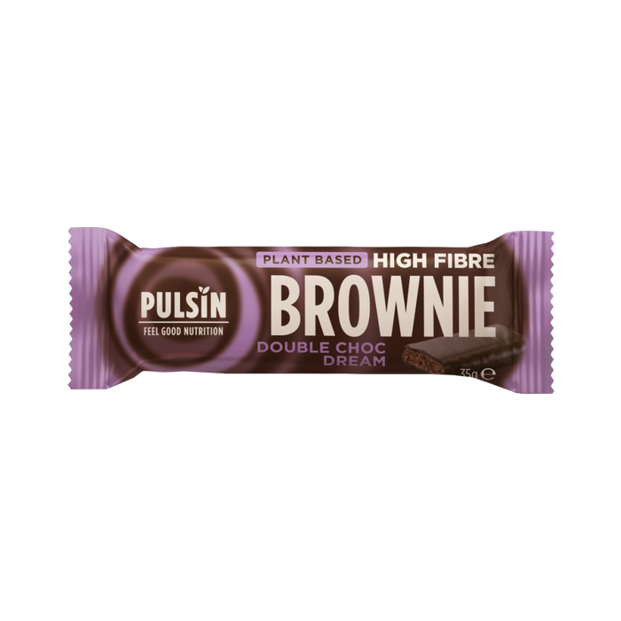 Pulsin Plant Based High Fibre Brownie Double Choc Dream 35g SINGLE