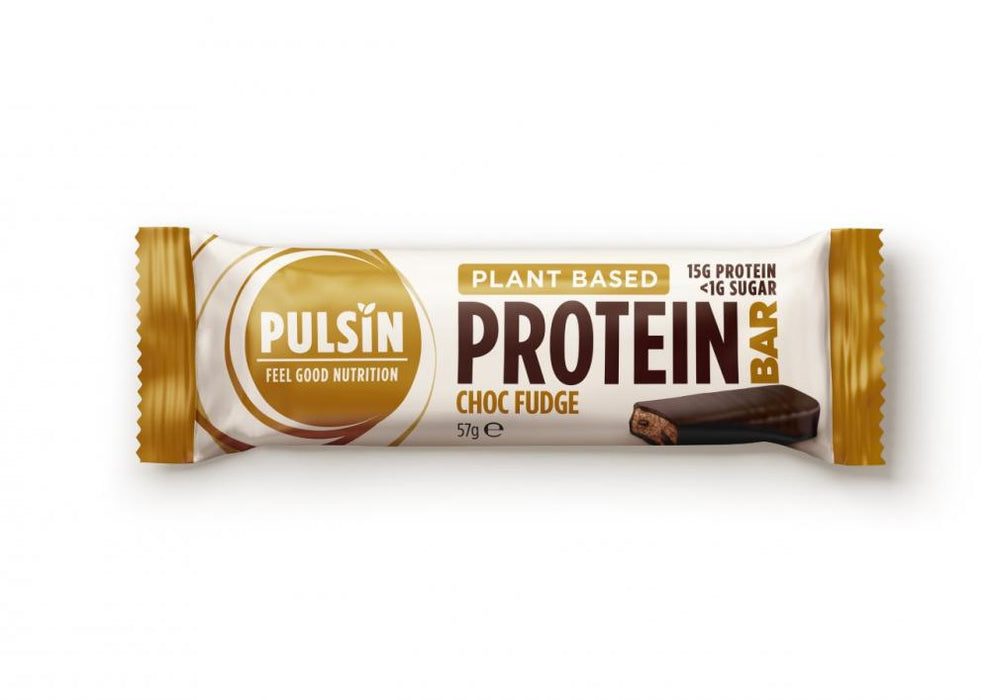 Pulsin Plant Based Protein Bar Choc Fudge 57g SINGLE