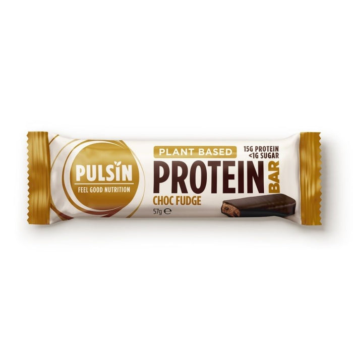 Pulsin Plant Based Protein Bar Choc Fudge 12 x 57g CASE - Dennis the Chemist